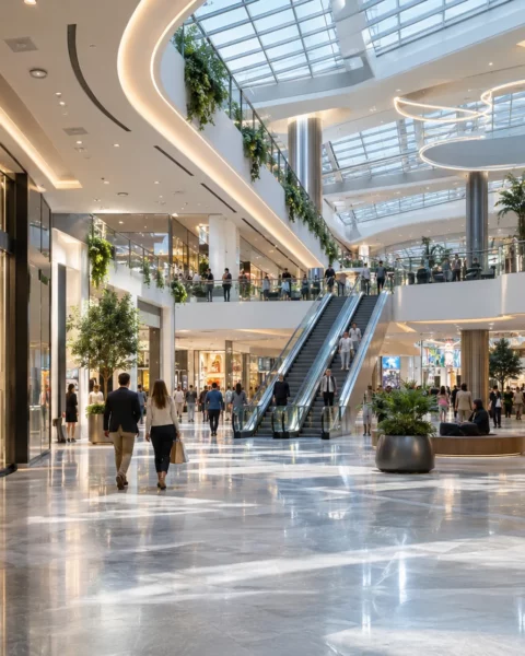 GTB et supervision dans une galerie commerciale moderne